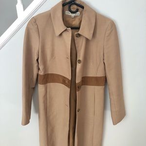 Via Spiga trench coat with suede detail